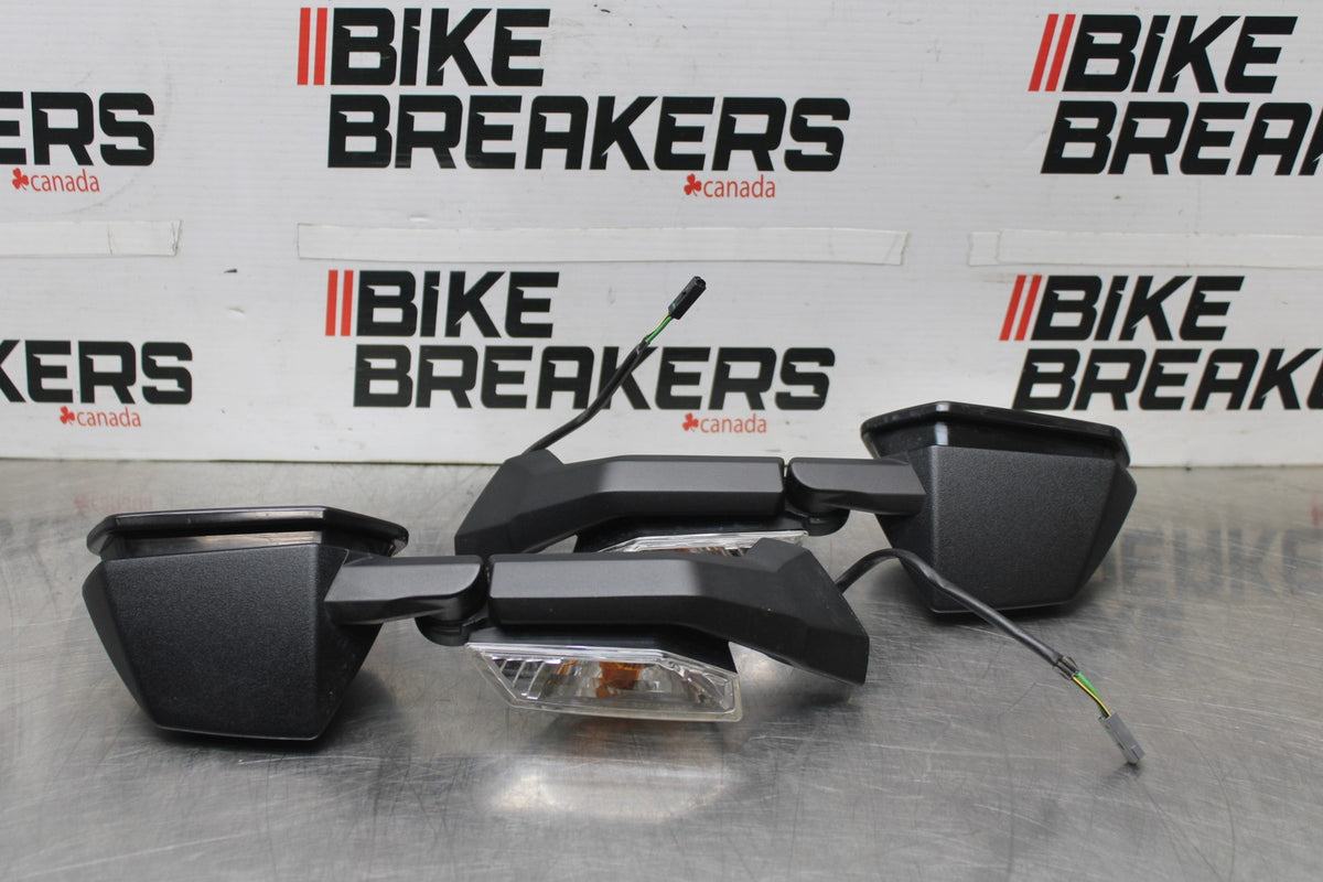 08 KAWASAKI NINJA ZX10R REAR VIEW MIRROR SET PAIR MIRRORS BB902