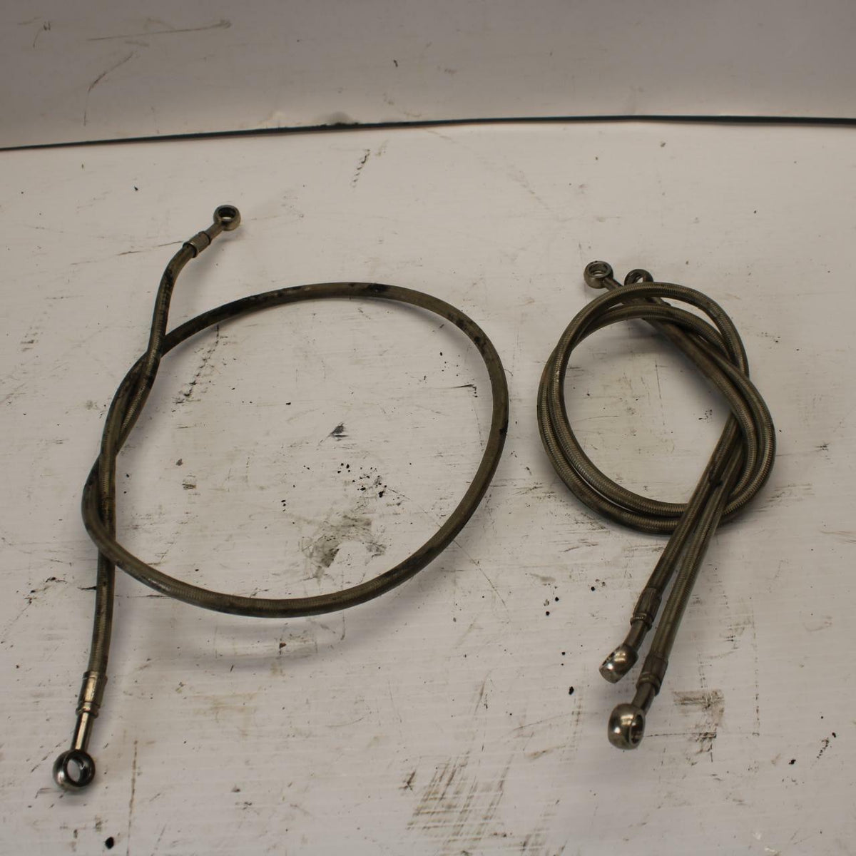 98-03 SUZUKI TL1000R BRAIDED REAR FRONT BRAKE CALIPER HOSES LINES BB267