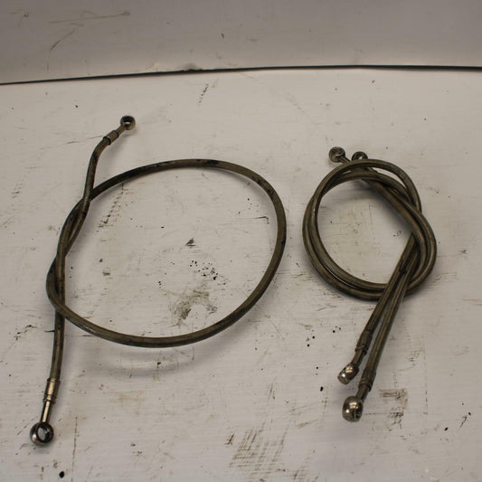 98-03 SUZUKI TL1000R BRAIDED REAR FRONT BRAKE CALIPER HOSES LINES BB267