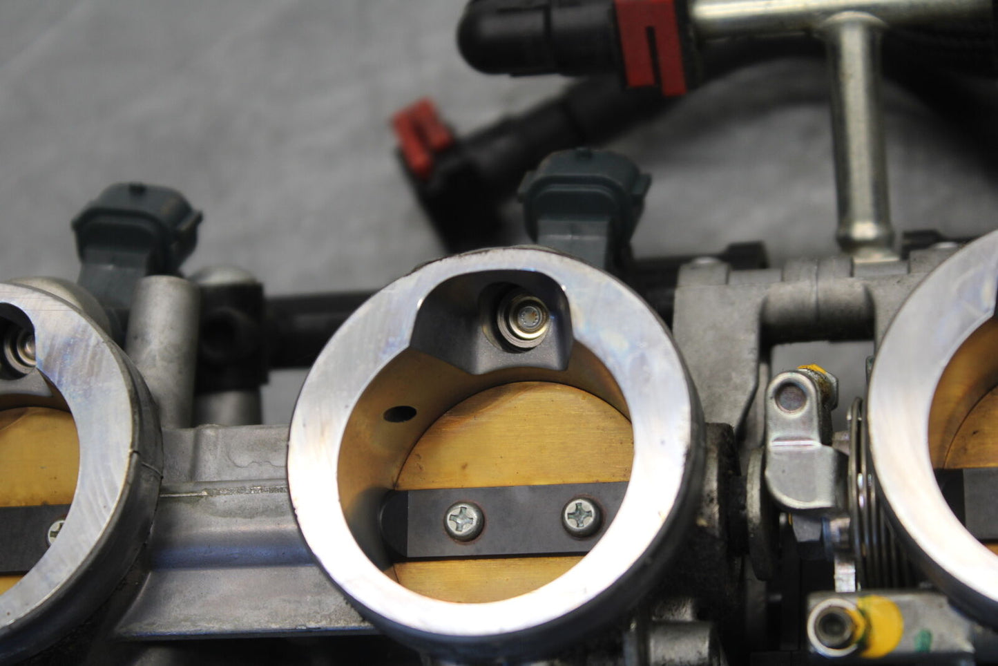 09-12 KAWASAKI NINJA ZX6R MAIN FUEL INJECTORS / THROTTLE BODIES 16163-0128 BB698