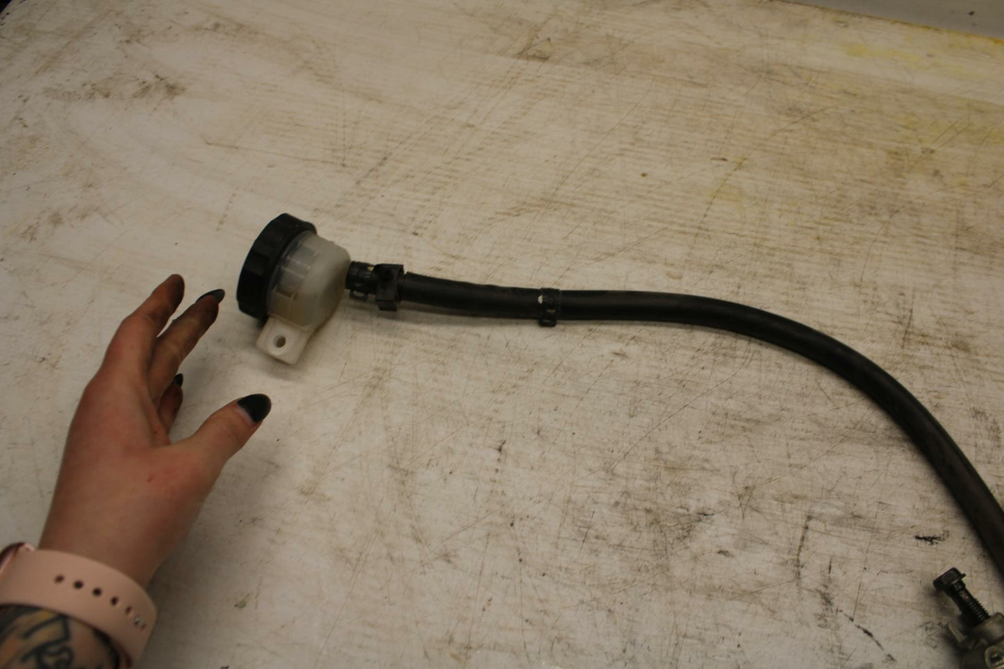 11-12 KAWASAKI NINJA 400 EX400 C REAR  BRAKE MASTER CYLINDER W RESERVOIR BB358