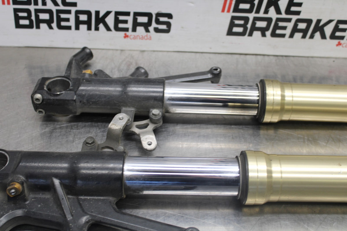 08-09 KAWASAKI NINJA ZX14R FRONT FORKS SHOCK SUSPENSION SET PAIR BB932