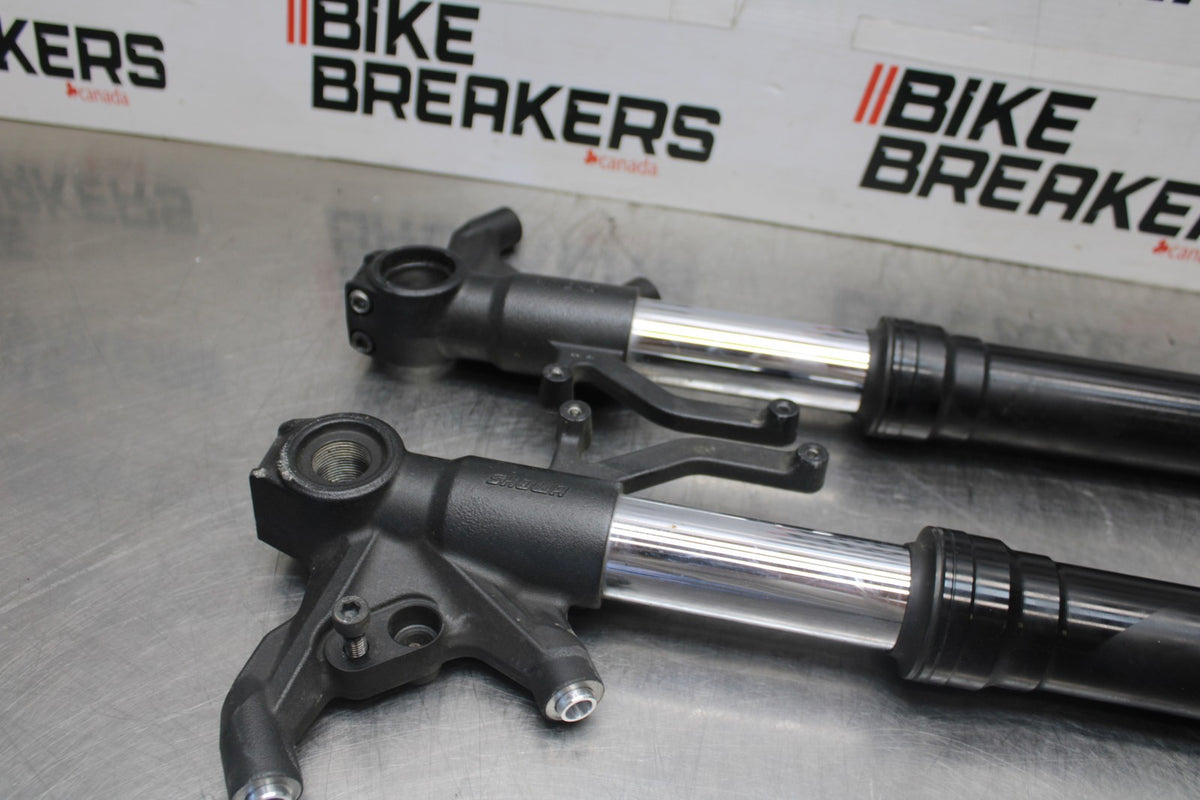 13-18 KAWASAKI NINJA ZX6R FRONT FORKS SHOCK SUSPENSION SET PAIR BB915