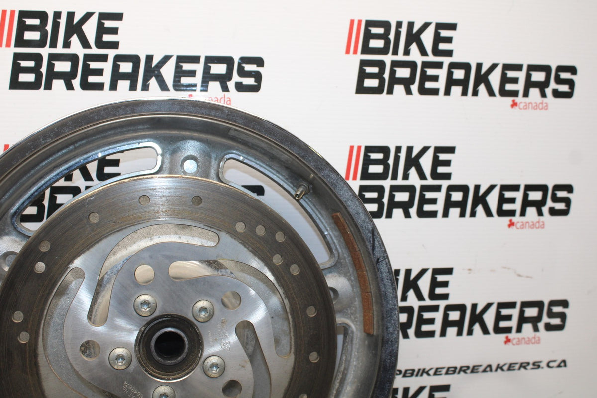 09 HARLEY-DAVIDSON SPORTSTER 1200 CUSTOM XL1200C REAR WHEEL RIM & ROTOR BB776