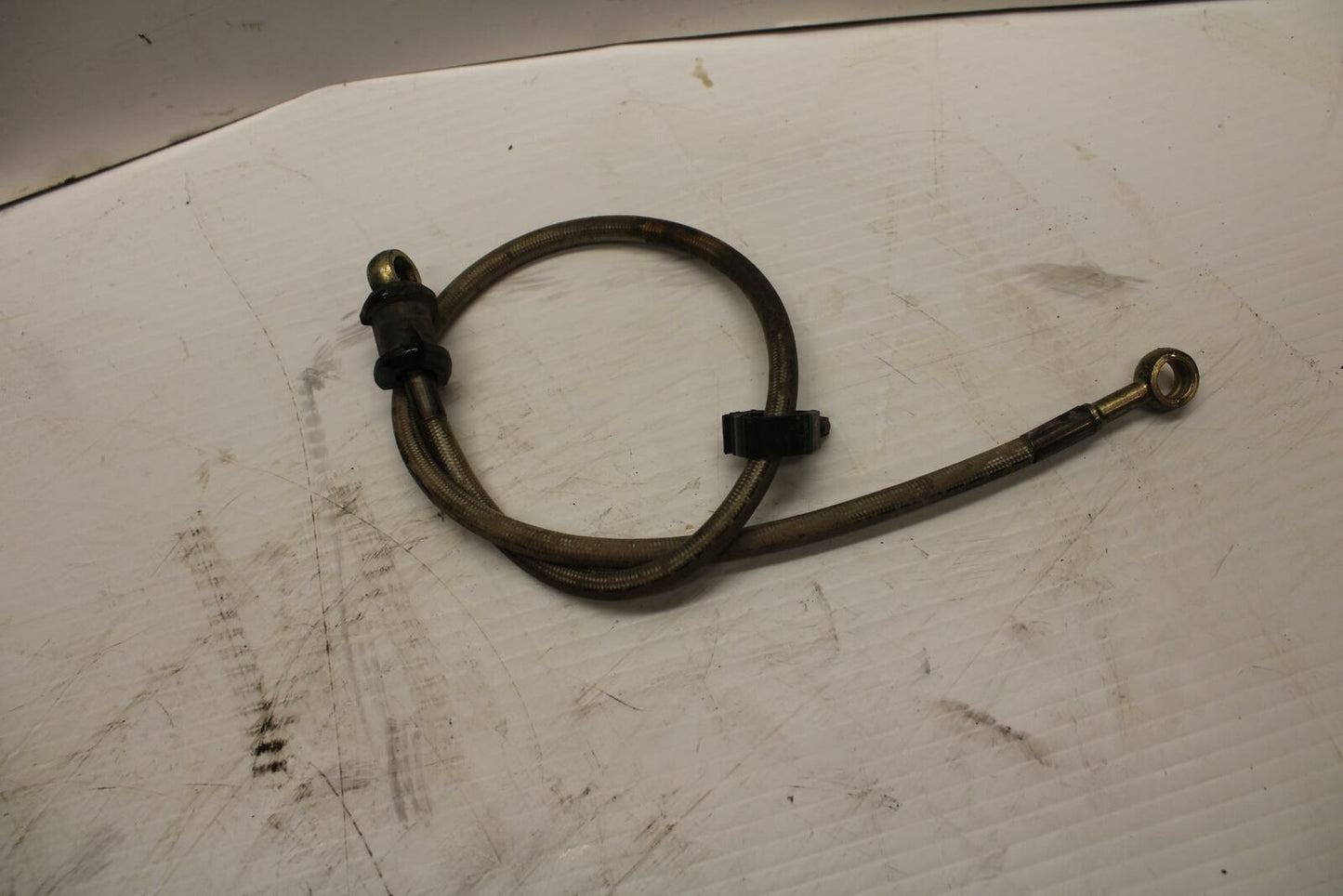 08 SUZUKI GSXR1000 BRAIDED REAR BACK BRAKE HOSE FLUID LINE BB263