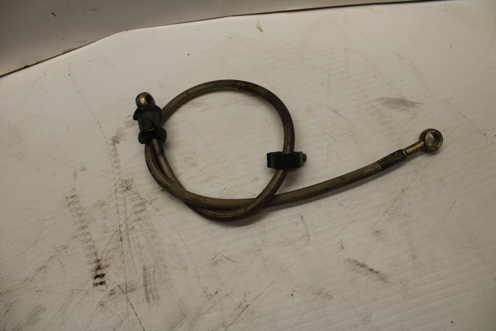 08 SUZUKI GSXR1000 BRAIDED REAR BACK BRAKE HOSE FLUID LINE BB263