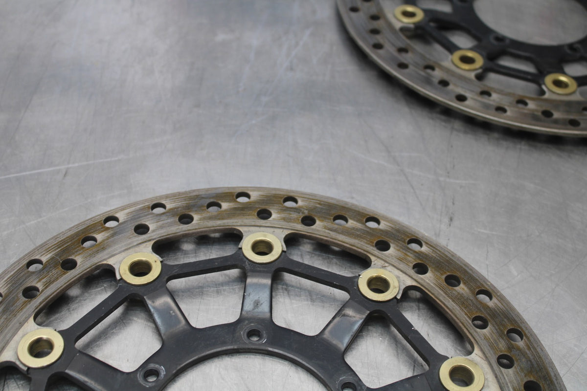07-12 HONDA CBR600RR FRONT LEFT RIGHT BRAKE ROTORS DISCS BB689