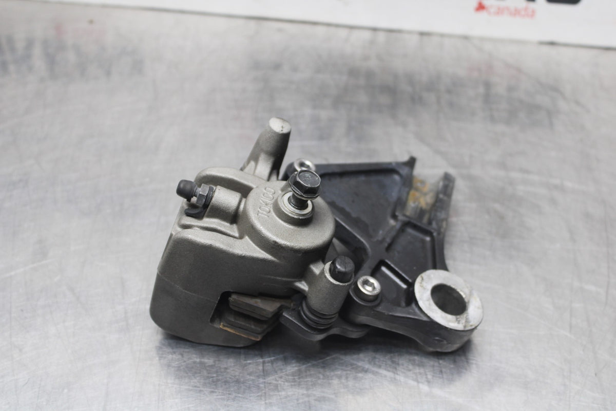 08 KAWASAKI NINJA 650 EX650 REAR BACK BRAKE CALIPER W MOUNT BRACKET BB797