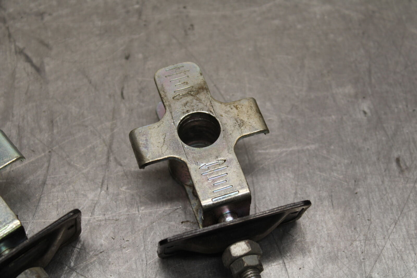 15-16 HONDA CB300F SWINGARM CHAIN TENSIONER ADJUSTMENT BRACKETS  BB740