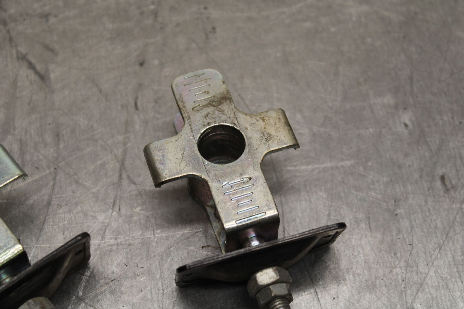 15-16 HONDA CB300F SWINGARM CHAIN TENSIONER ADJUSTMENT BRACKETS  BB740