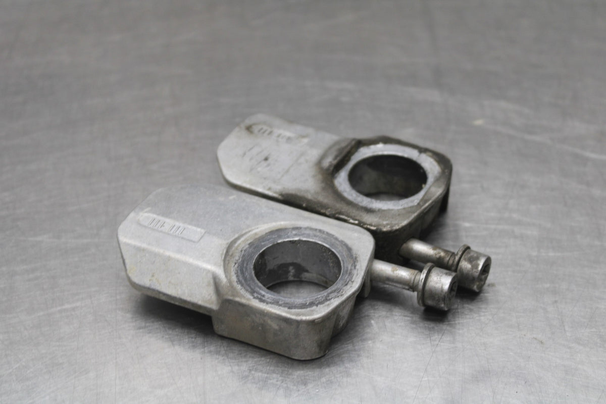 19 BMW F750GS SWINGARM CHAIN TENSIONER ADJUSTMENT BRACKETS  BB938