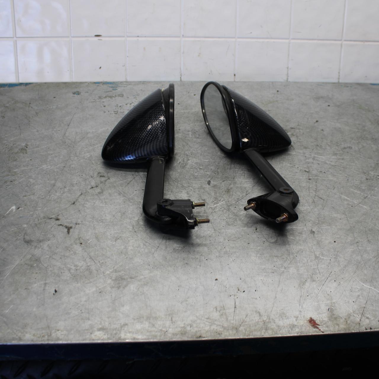 06-07 KAWASAKI NINJA ZX14R REAR VIEW MIRROR SET PAIR MIRRORS bb433