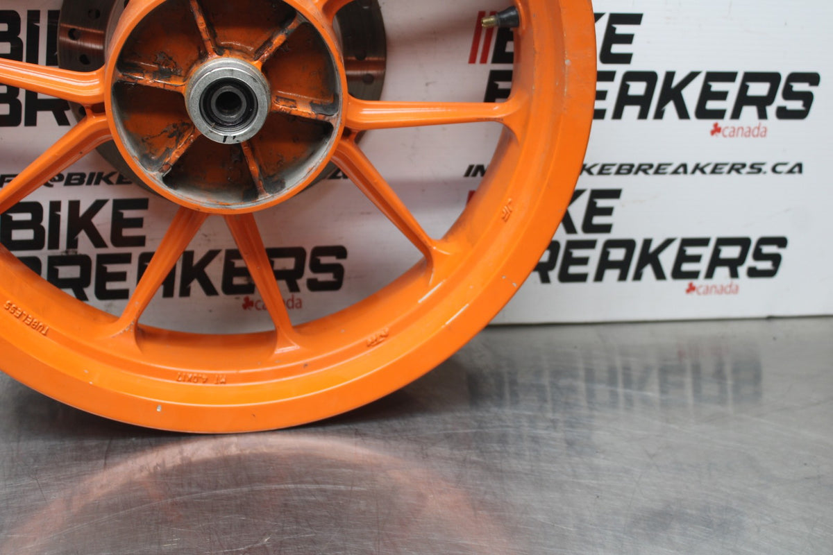 13-16 KTM 390 DUKE REAR WHEEL BACK RIM & ROTOR BB815