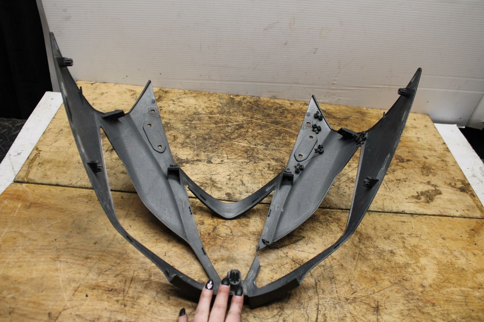 13-18 KAWASAKI NINJA ZX6R FRONT UPPER NOSE FAIRING COWL SHROUD BB349