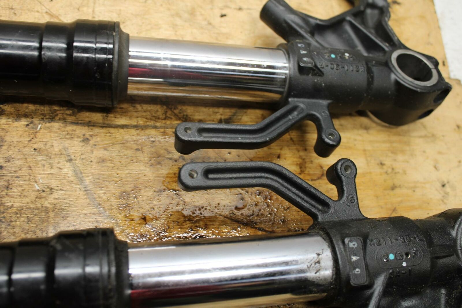 13-18 KAWASAKI NINJA ZX6R FRONT FORKS SHOCK SUSPENSION SET PAIR BB311 #B