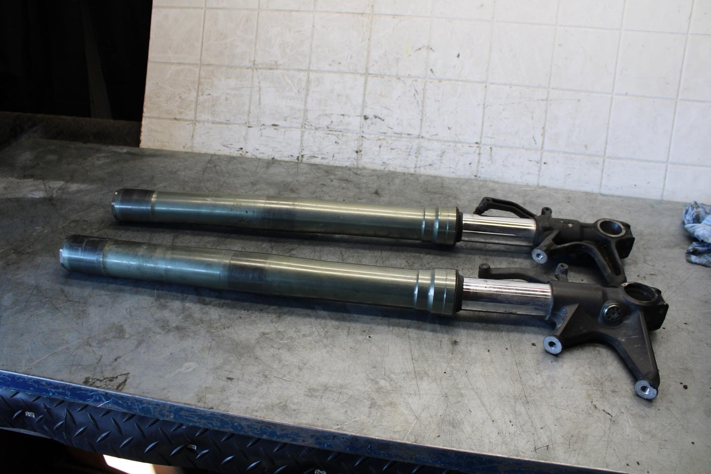 09-12 KAWASAKI NINJA ZX6R FRONT FORKS SHOCK SUSPENSION SET PAIR BB544