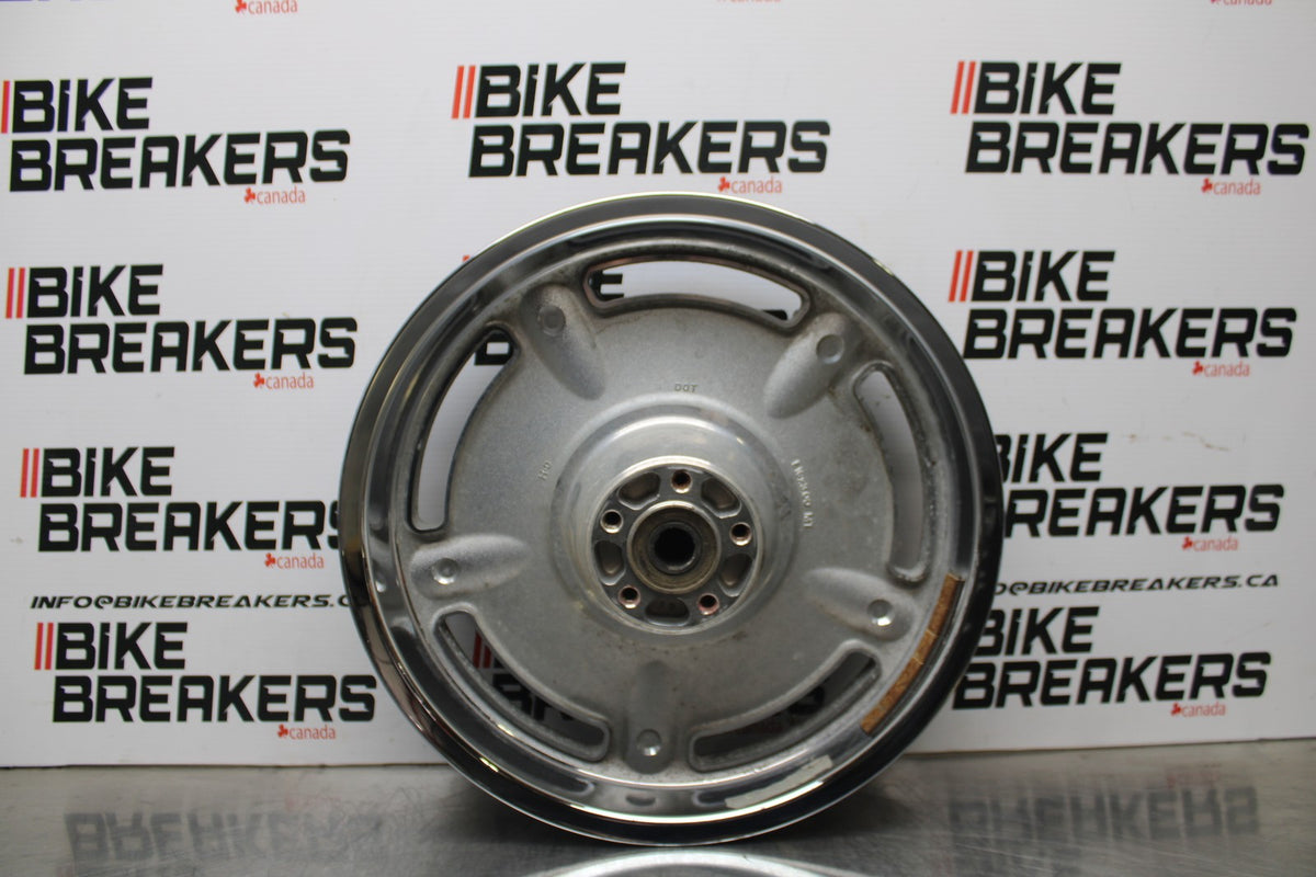 09 HARLEY-DAVIDSON SPORTSTER 1200 CUSTOM XL1200C REAR WHEEL RIM & ROTOR BB776
