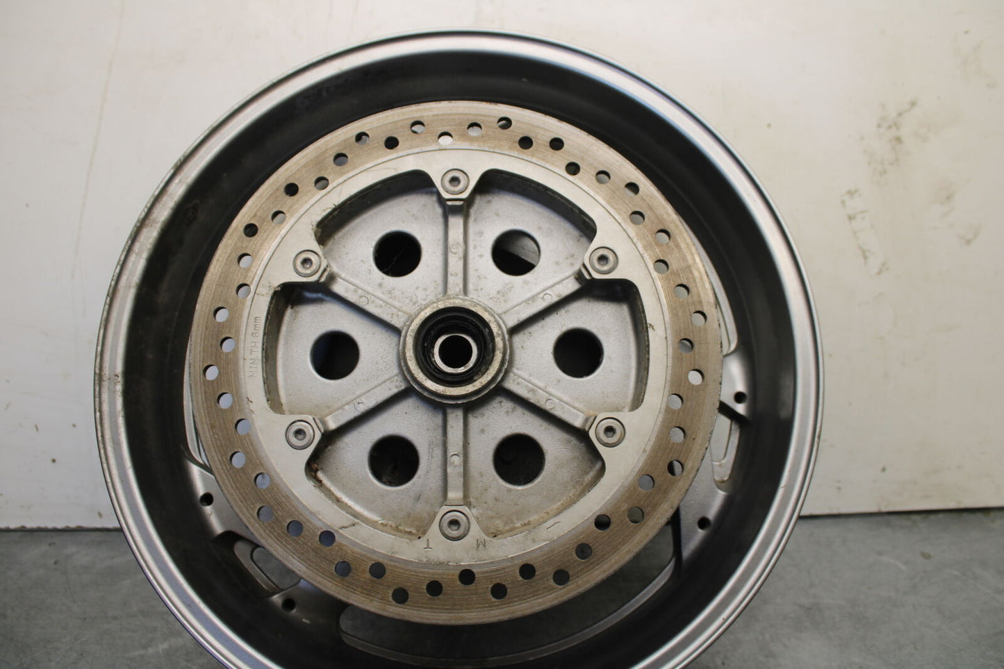 04-12 HONDA ST1300A REAR WHEEL AND ROTOR BACK BRAKE DISC (ITEM B) BB669