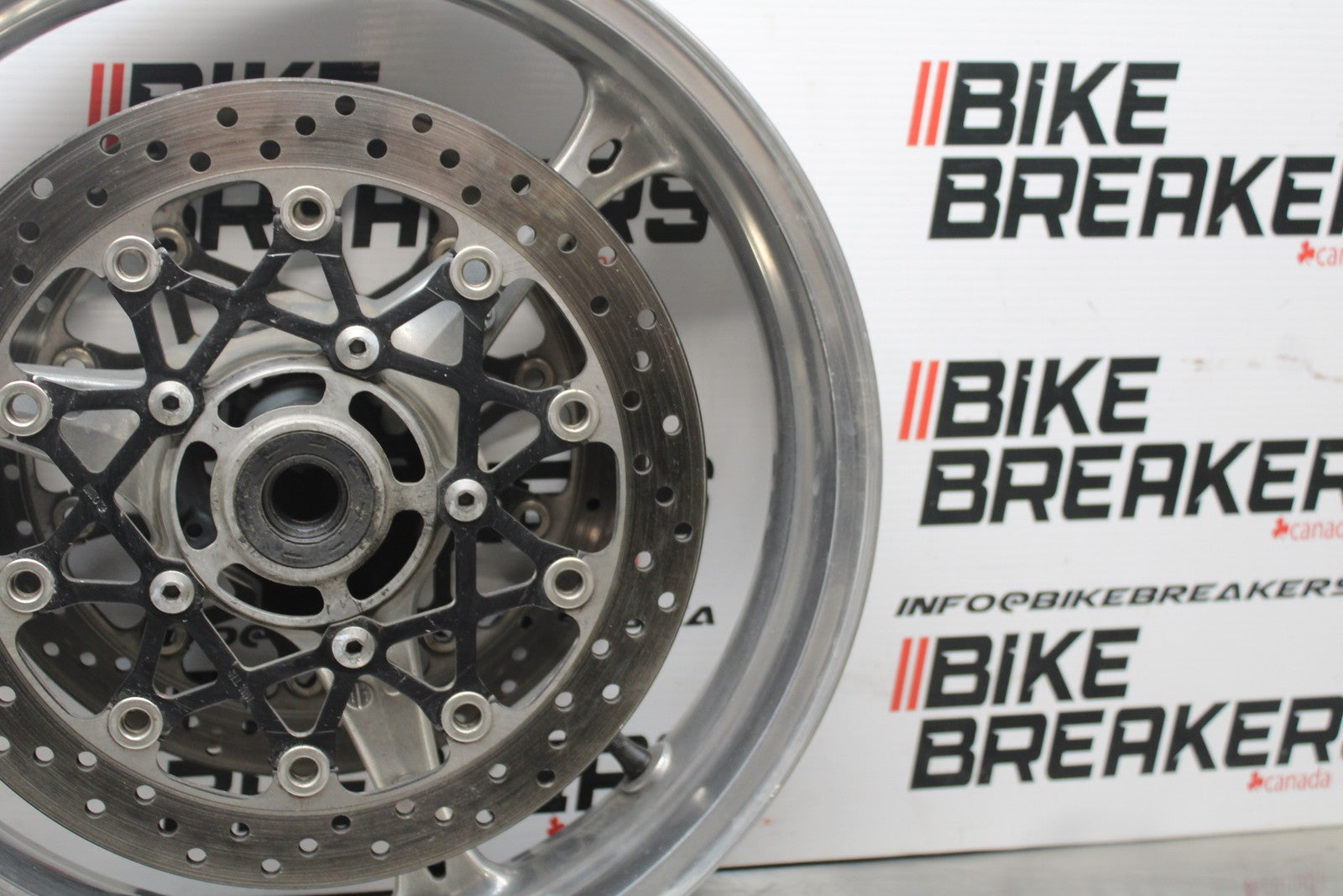07 SUZUKI GSXR1000 FRONT WHEEL FRONT RIM & BRAKE DISC ROTORS BB770