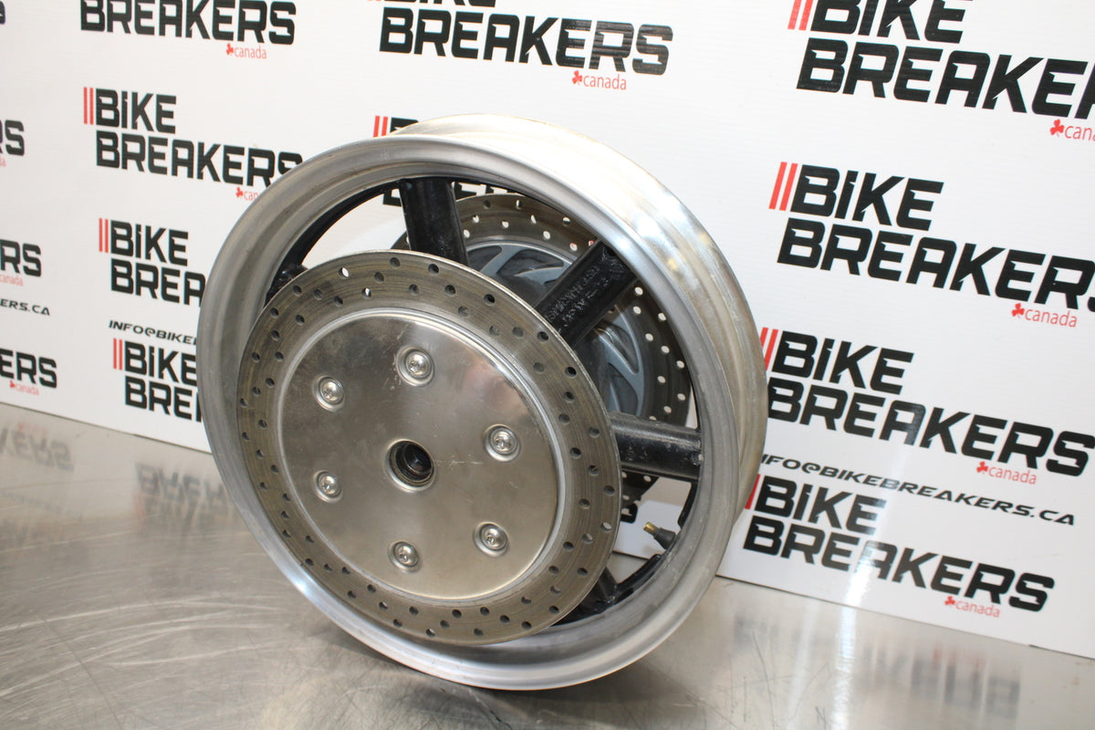 09 YAMAHA ROYAL STAR XVZ1300TF VENTURE FRONT WHEEL FRONT RIM & ROTORS BB151
