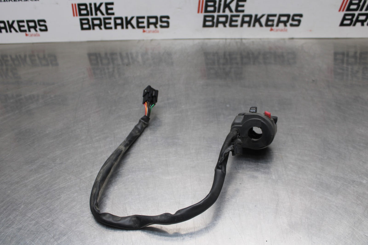 06-07 KAWASAKI NINJA 650R EX650A LEFT CLIP ON HANDLE HORN SIGNALS SWITCH BB774