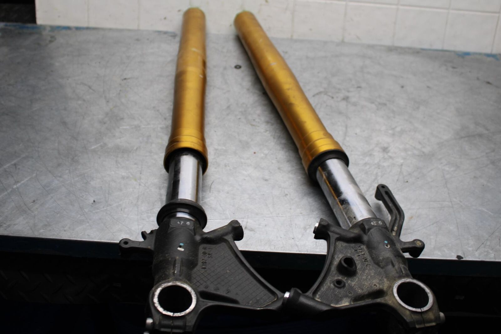 11-15 KAWASAKI ZX1000R FRONT FORKS SHOCK SUSPENSION SET PAIR BB445