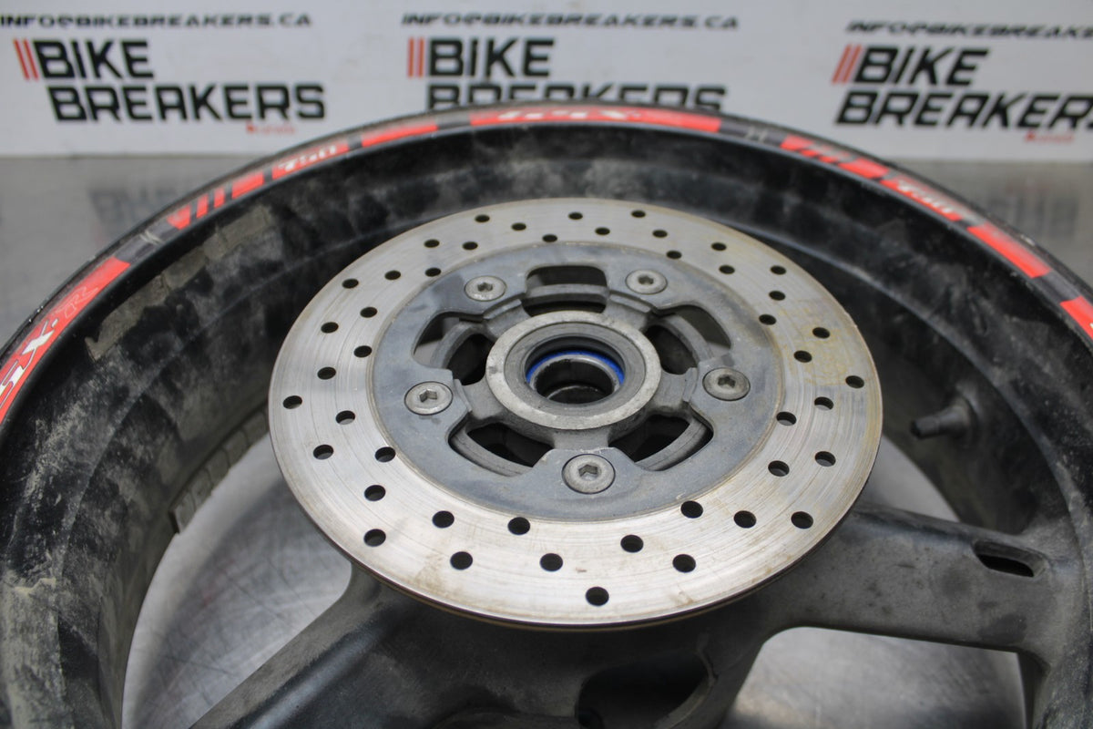 00 SUZUKI GSXR750 REAR WHEEL BACK RIM & ROTOR BB820