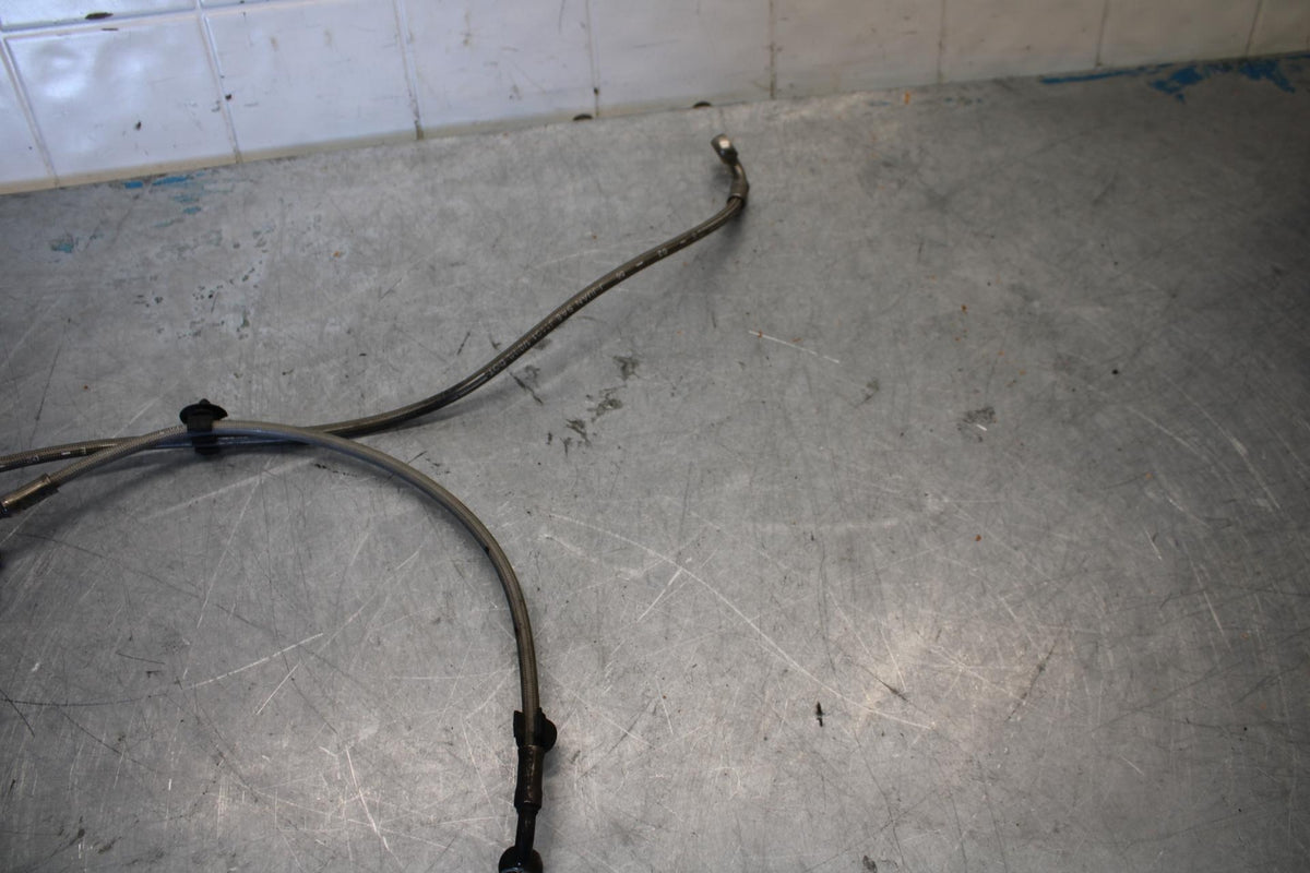 2006 Triumph Daytona 675 Triple BRAIDED FRONT BRAKE CALIPER HOSES LINES BB434