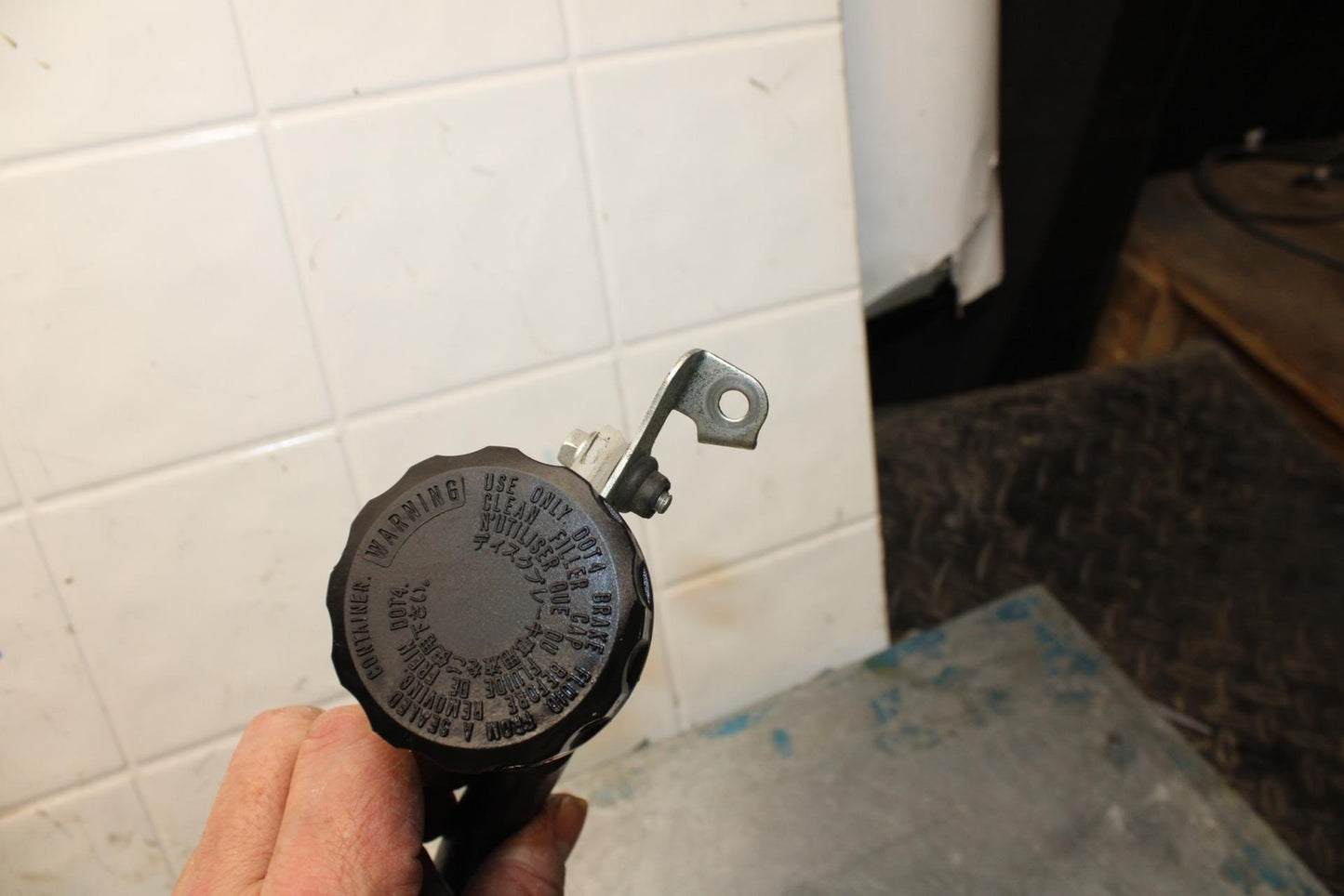 08-09 KAWASAKI NINJA ZX14R REAR BACK BRAKE MASTER CYLINDER W RESERVOIR BB73