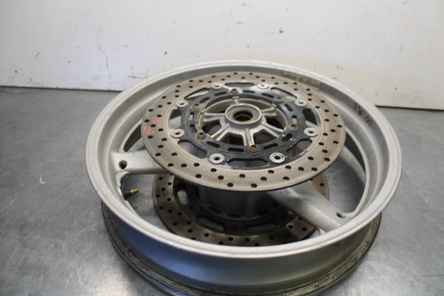 2000 Yamaha YZF R1 FRONT WHEEL AND LEFT RIGHT BRAKE ROTORS DISCS BB633