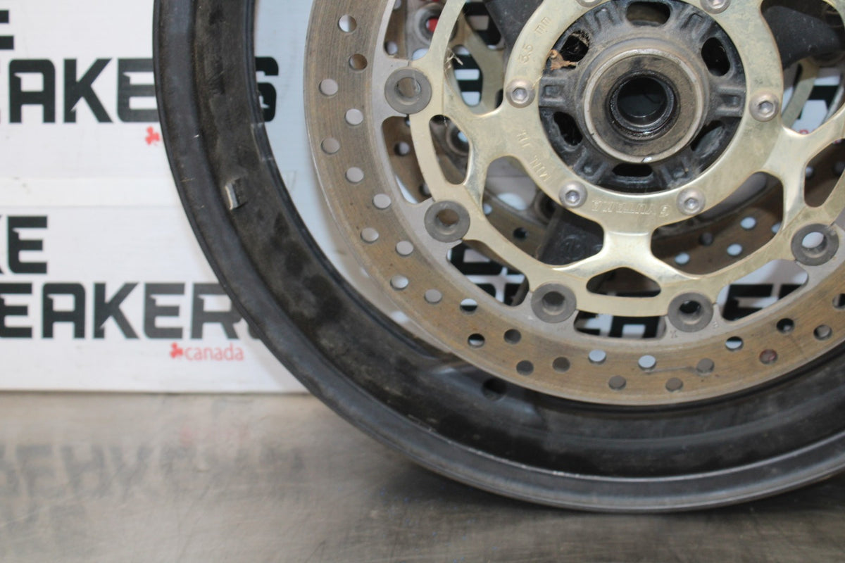 05-06 HONDA CBR600RR FRONT WHEEL FRONT RIM & ROTORS BB893