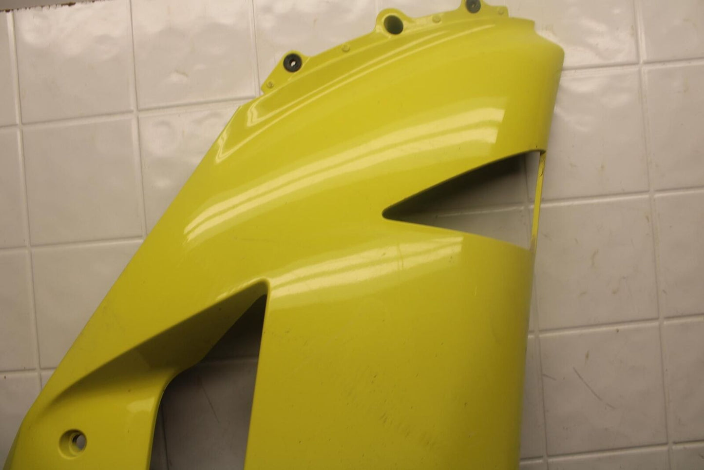 07-08 KAWASAKI NINJA ZX6R YELLOW RIGHT LOWER MID UPPER SIDE FAIRING COWL  BB456