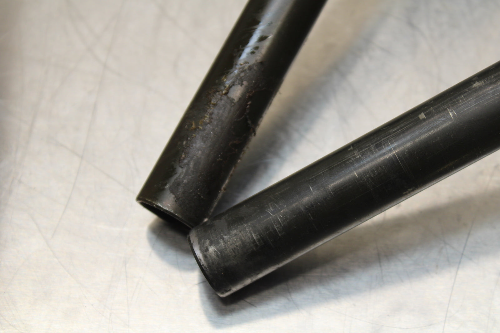 86 SUZUKI GS750ES LEFT RIGHT CLIP ON ONS HANDLEBARS PAIR SET BB140