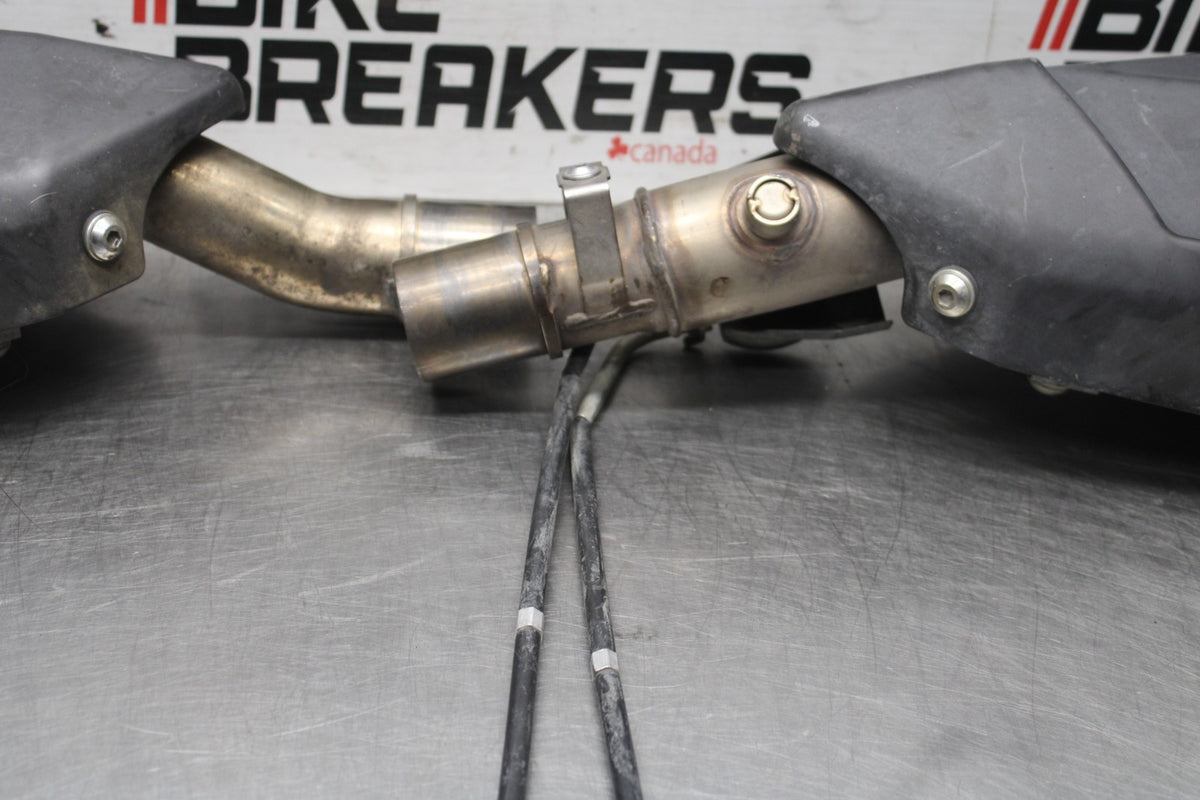 10-13 KAWASAKI Z1000 EXHAUST PIPE MUFFLER SLIP ON CAN SILENCER SET PAIR BB421