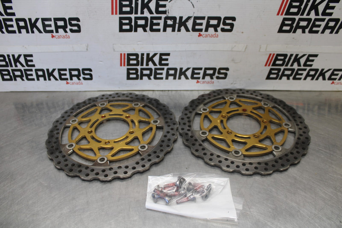 04-05 KAWASAKI NINJA ZX10R FRONT LEFT RIGHT BRAKE ROTORS DISCS BB931