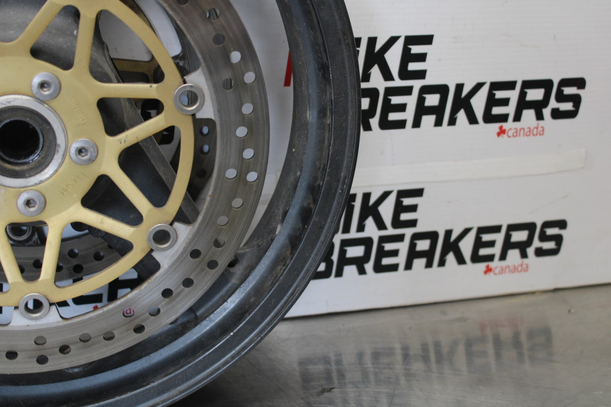 00-05 KAWASAKI NINJA ZX12R FRONT WHEEL FRONT RIM & ROTORS BB892