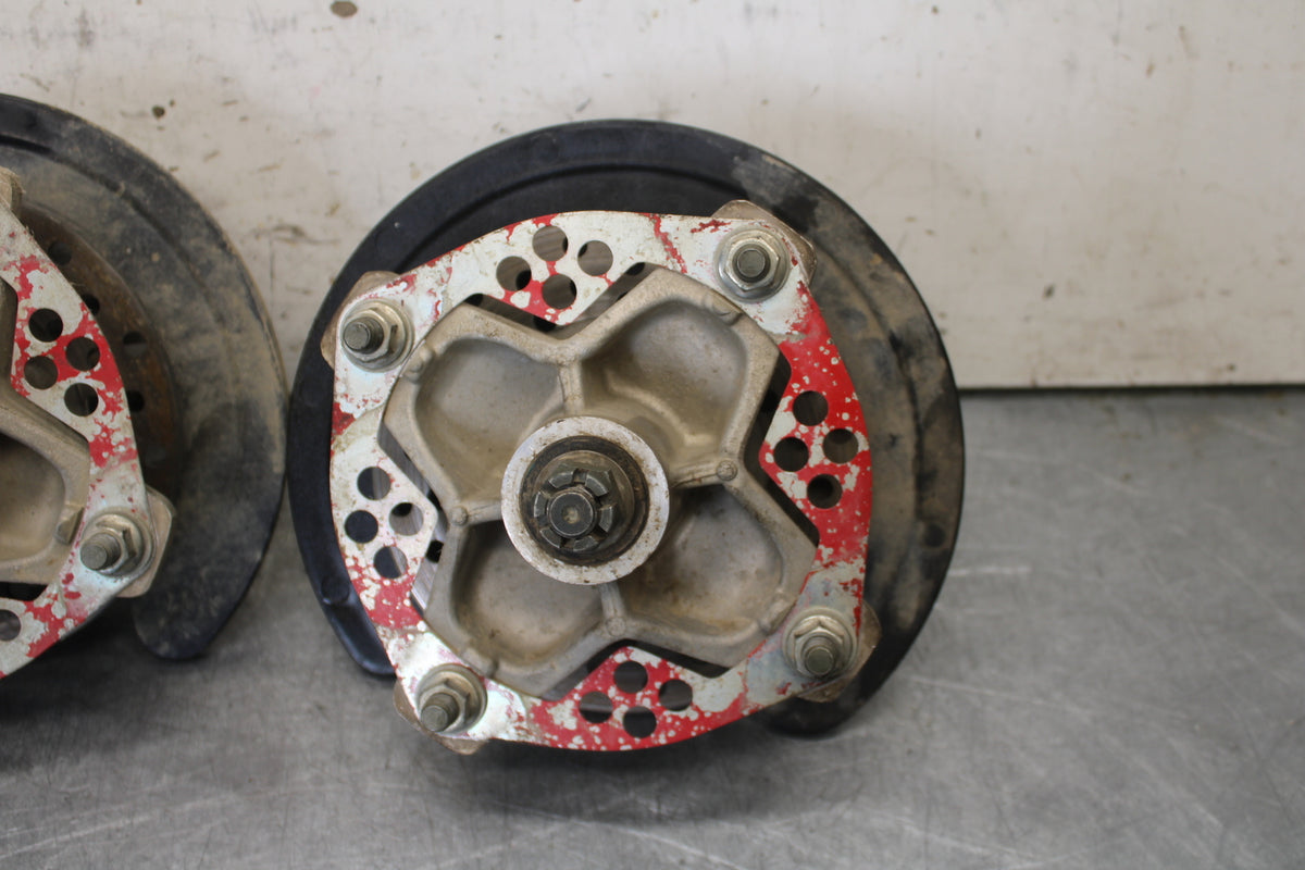 01-05 YAMAHA RAPTOR 660R FRONT WHEEL RIGHT LEFT HUB SET 5LP-25111-20-00  BB695