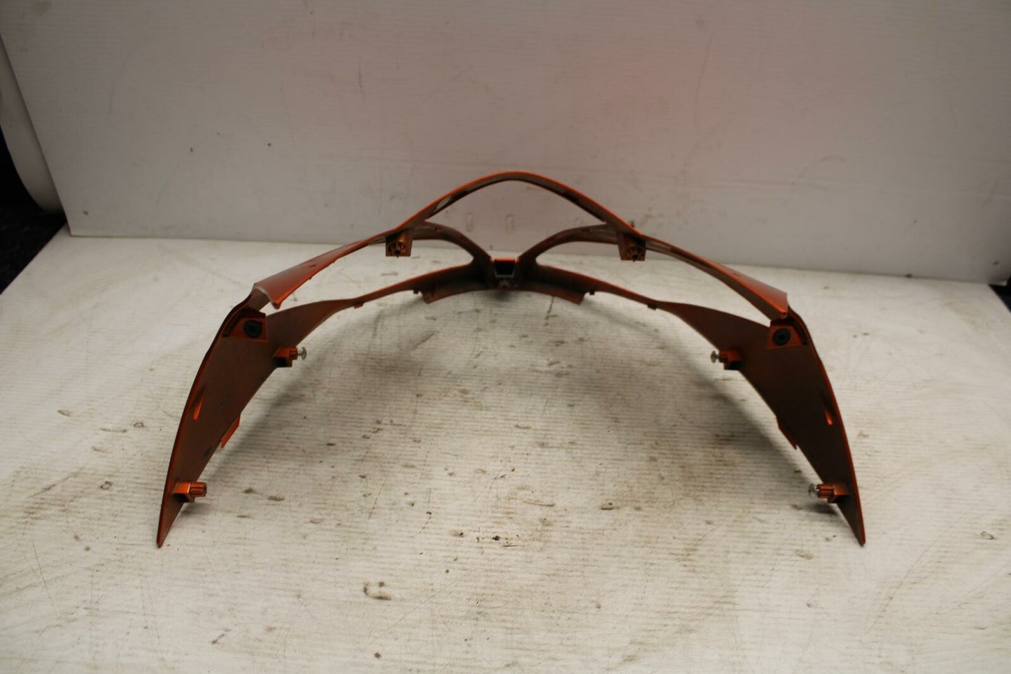 13-18 KAWASAKI NINJA ZX6R ORANGE FRONT UPPER NOSE FAIRING COWL SHROUD BB304