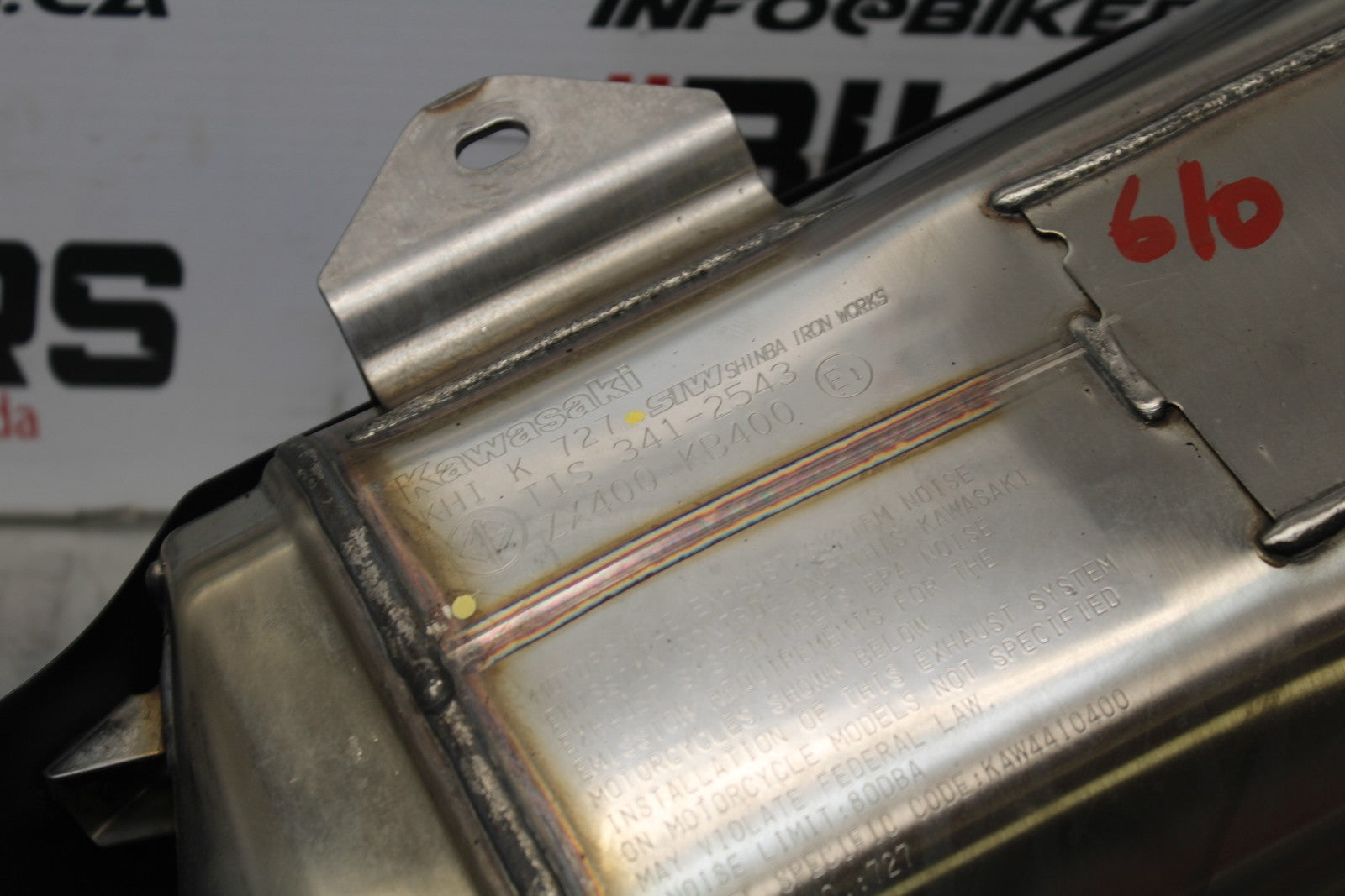 24-25 KAWASAKI NINJA ZX4R FULL EXHAUST SYSTEM HEADERS PIPE MUFFLER BB610