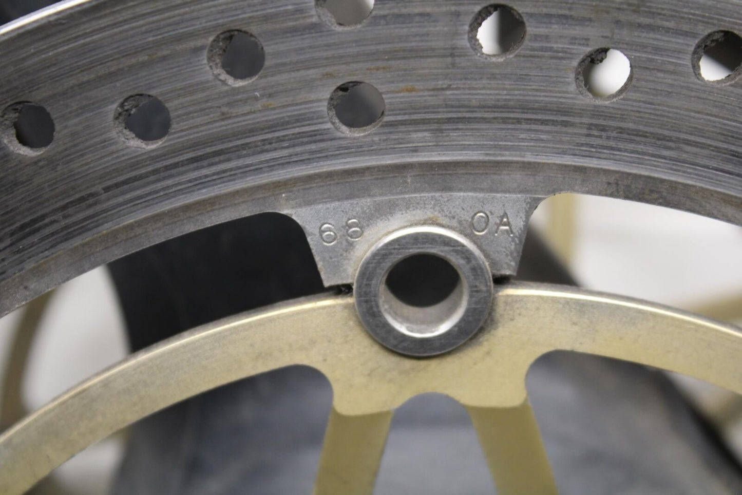 2000 Kawasaki Ninja ZX12R ZX1200A FRONT LEFT RIGHT BRAKE ROTORS AND WHEEL BB565