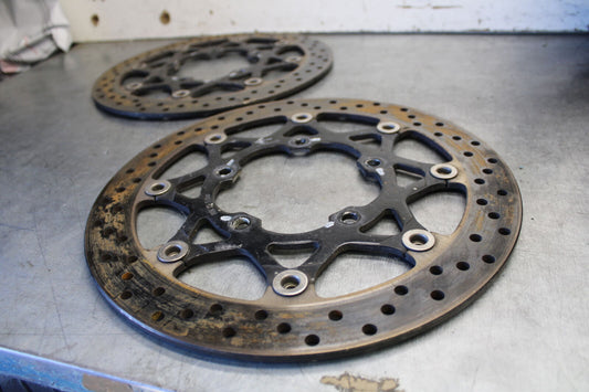 05-06 SUZUKI GSXR1000 FRONT LEFT RIGHT BRAKE ROTORS DISCS 59210-41G00 BB677