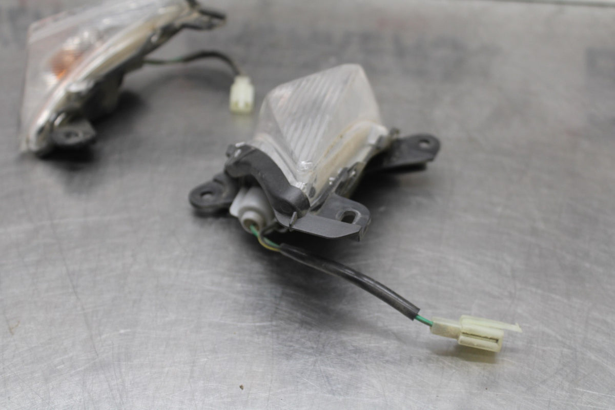 07-08 KAWASAKI NINJA ZX6R FRONT LEFT RIGHT TURN SIGNALS LIGHT INDICATORS BB937