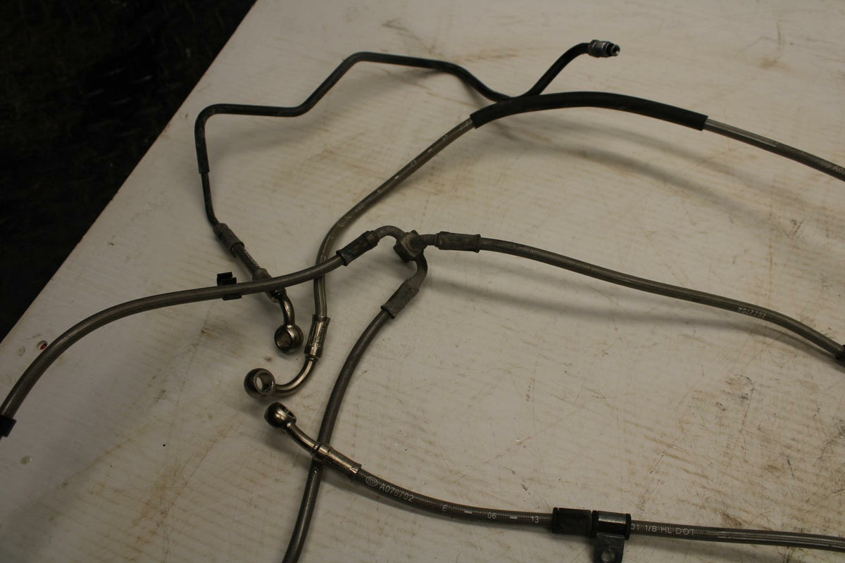 07-16 TRIUMPH STREET TRIPLE FRONT REAR BACK ABS HOSE SET LINES HOSES BB356