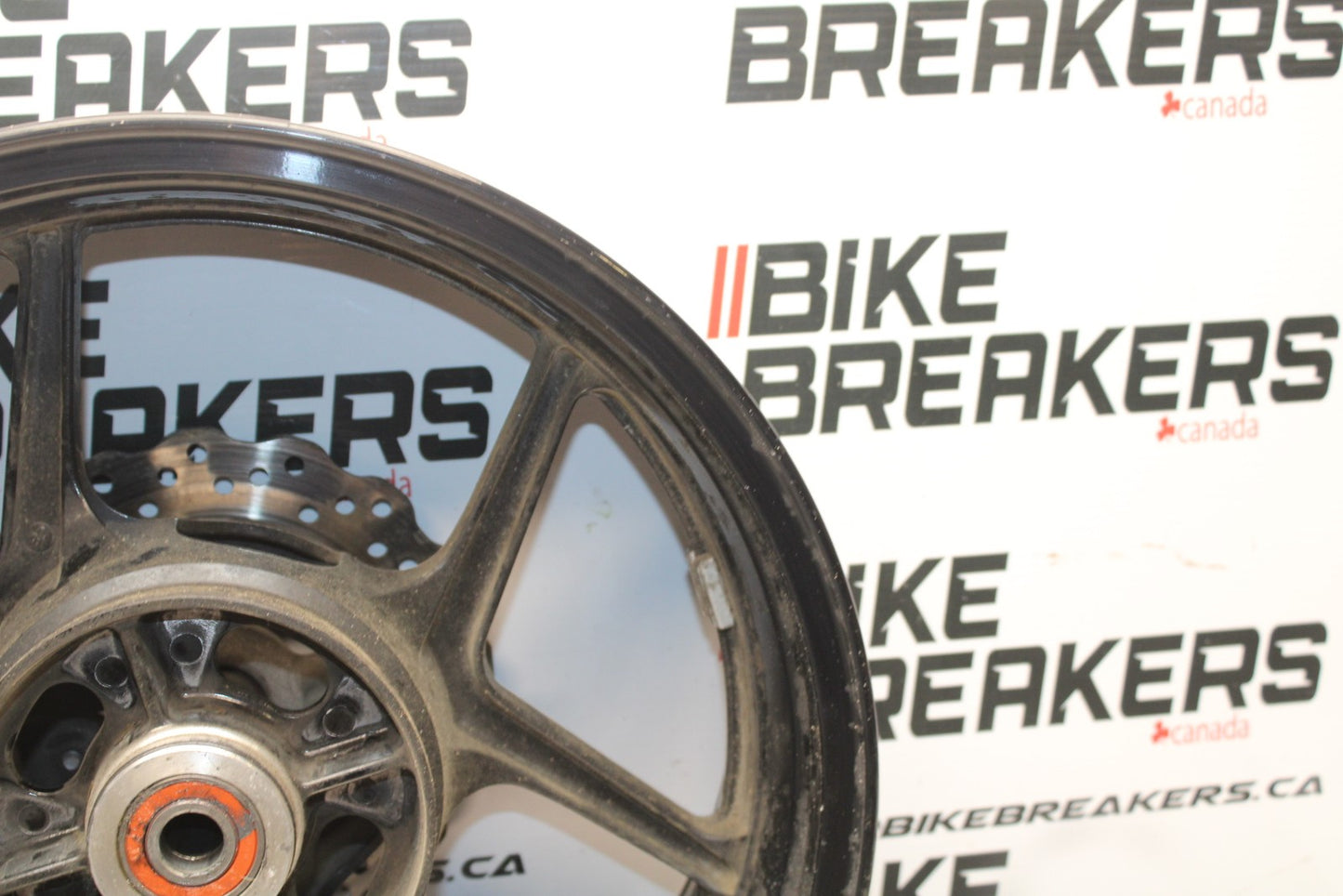 08 KAWASAKI NINJA ZX10R REAR WHEEL BACK RIM & ROTOR BB201