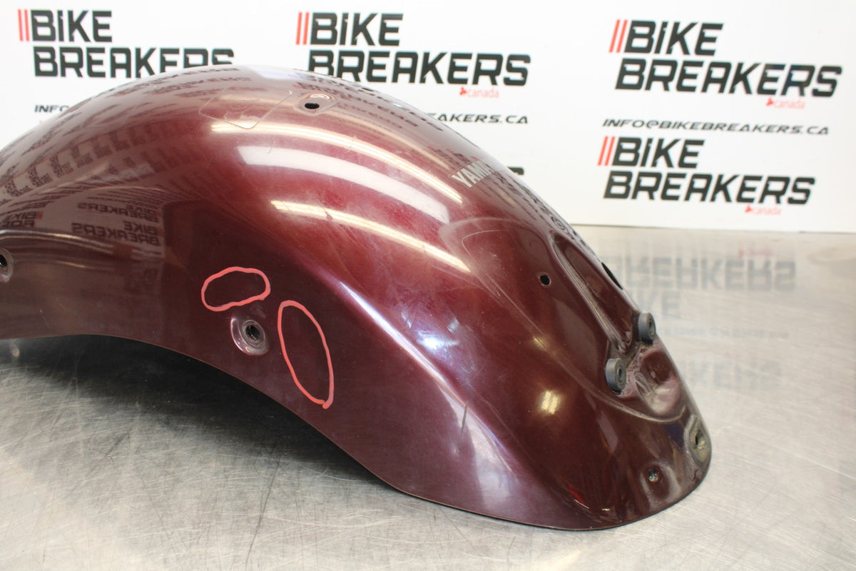 09 YAMAHA V STAR 950 REAR BACK WHEEL FENDER MUD GUARD BB172