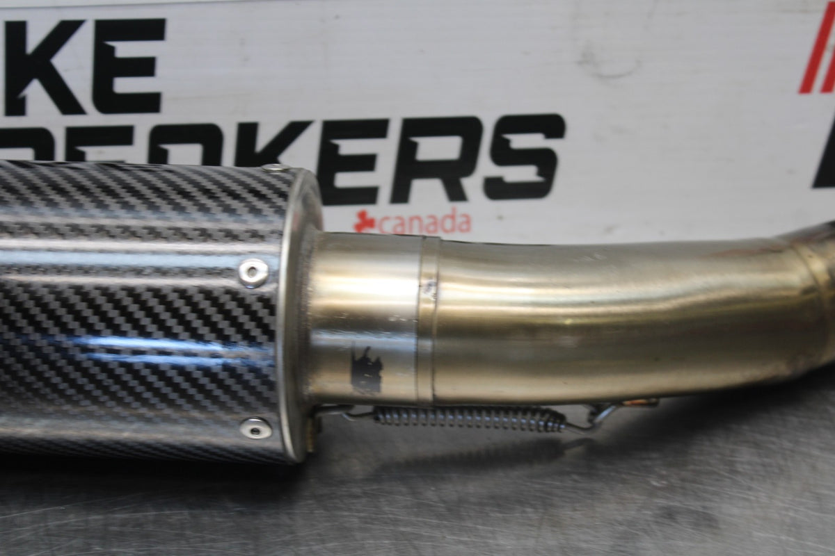 13-18 KAWASAKI NINJA ZX6R MGP CARBON FIBER EXHAUST PIPE MUFFLER SLIP ON BB915