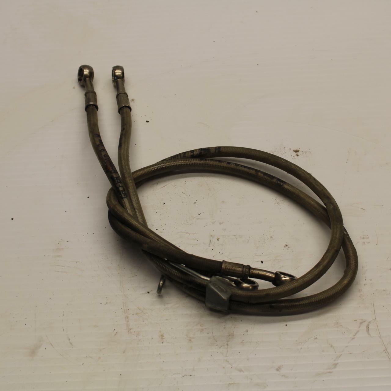 08 SUZUKI GSXR1000 BRAIDED FRONT BRAKE CALIPER HOSES LINES BB263