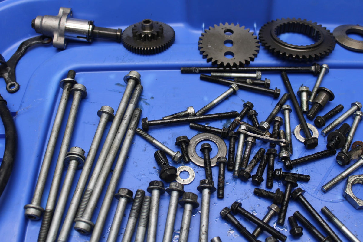 09 KAWASAKI NINJA 250R ENGINE BOLTS HARDWARE MOTOR SCREWS LEFTOVERS BB824