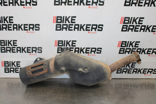 06 KAWASAKI KLR650 EXHAUST PIPE MUFFLER SLIP ON CAN SILENCER BB919