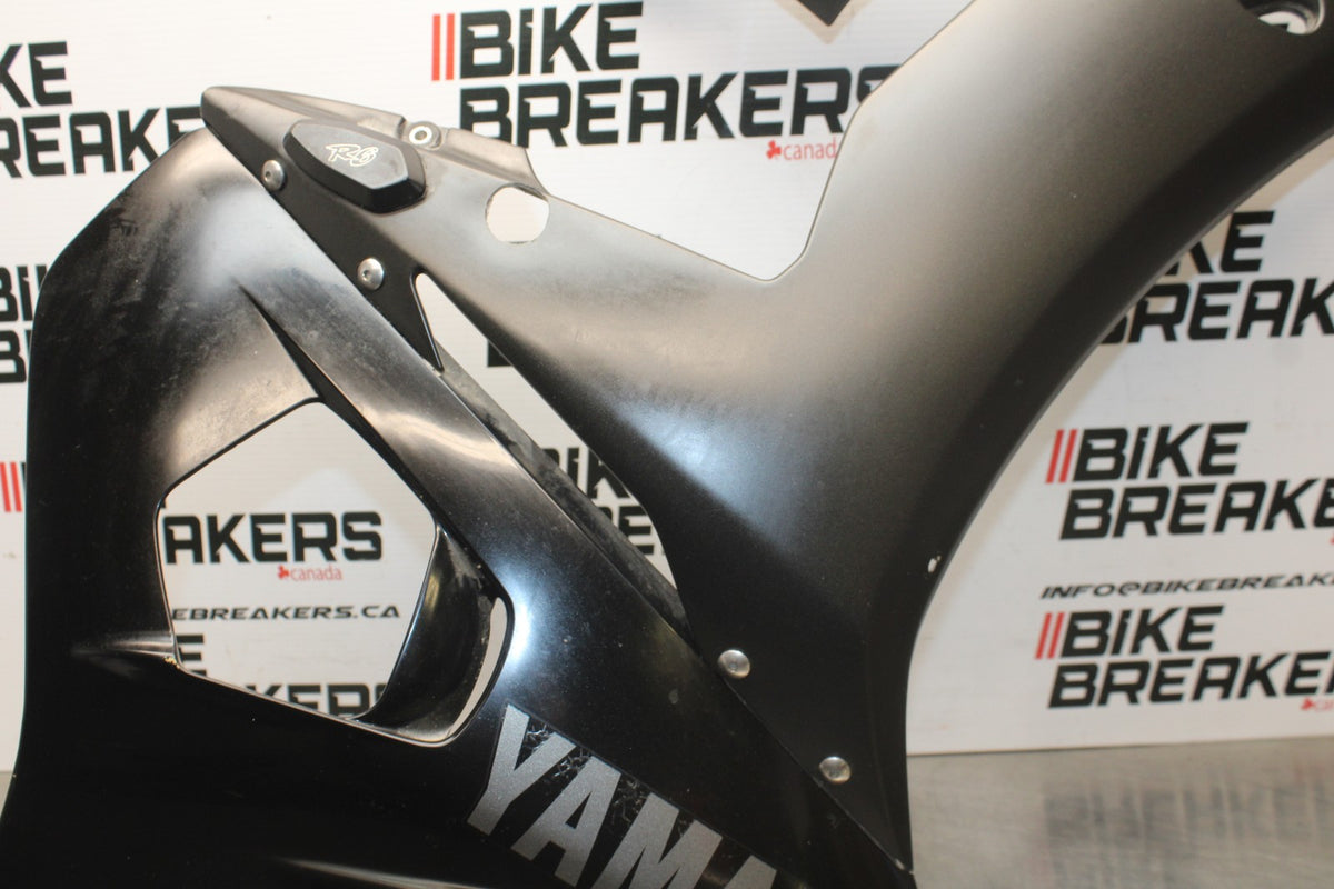 08-09 YAMAHA YZF R6S RIGHT LOWER MID UPPER SIDE FAIRING COWL  BB796